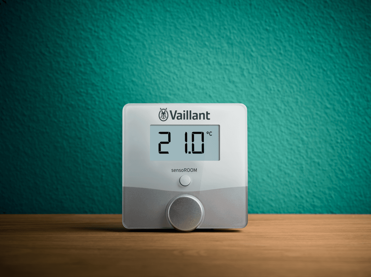 Eenvoudige regelaar voor woningen met één verwarmingszone.