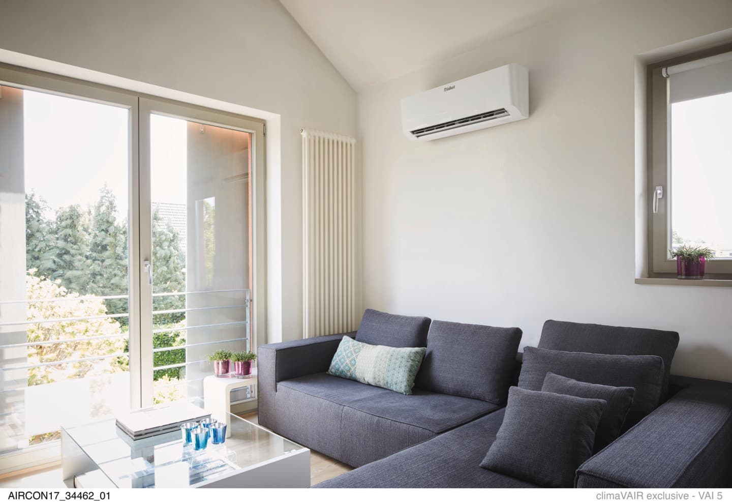 Airconditioning in een woonkamer