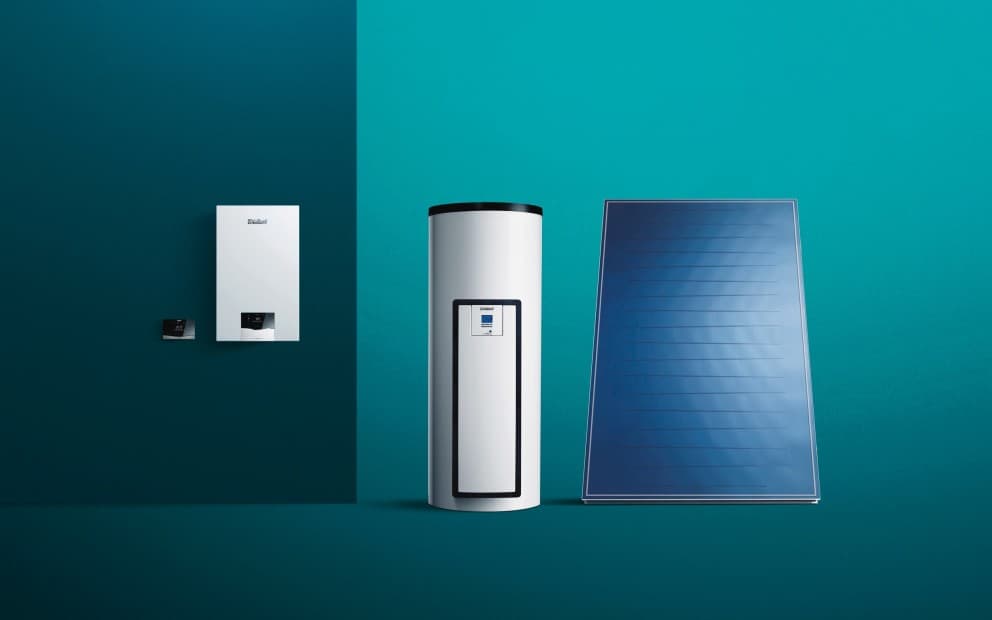 Zonneboiler met zonnecollector