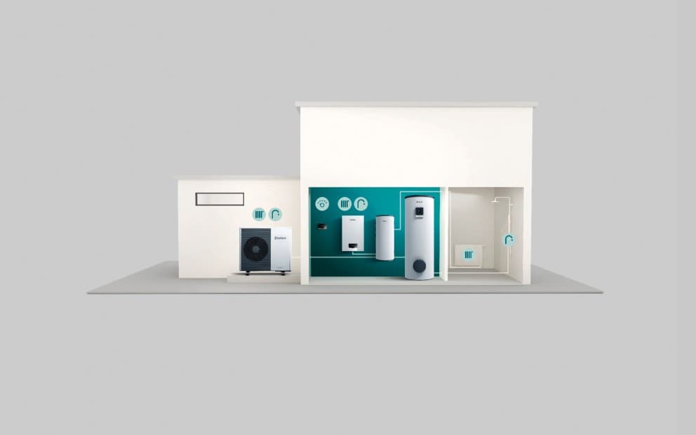 Hybride systeem voor eengezinswoningen.