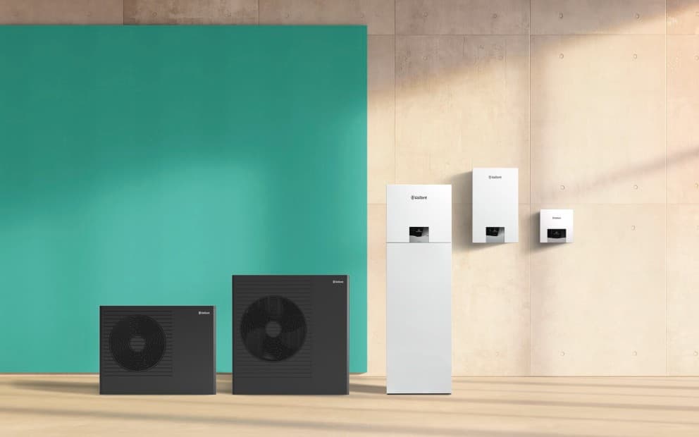 Warmtepompsysteem met componenten.