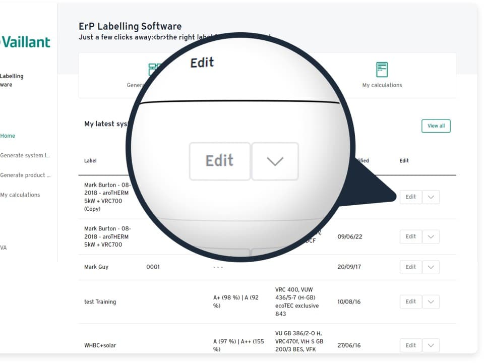 Berekening aanpassen
