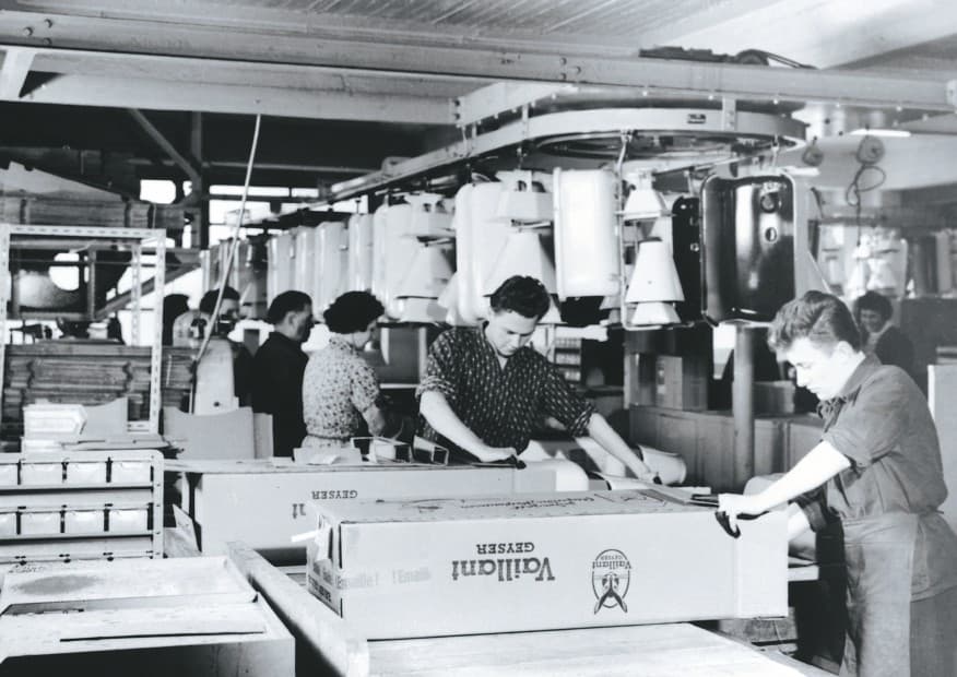 Hoe het er vroeger aan toe ging in de fabriek van Vaillant