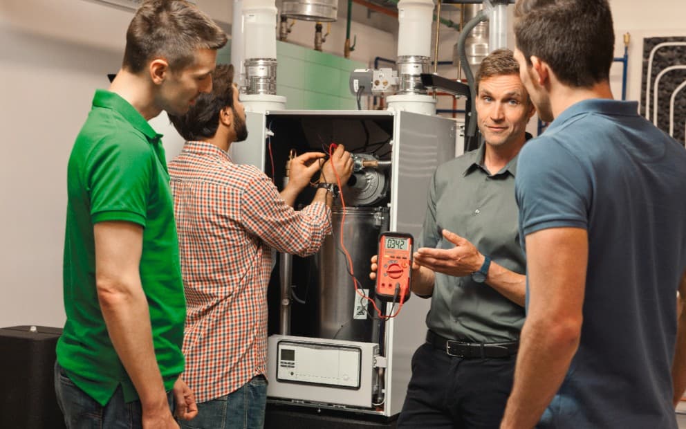 Installateurs bij ecoTEC cv-ketel training.