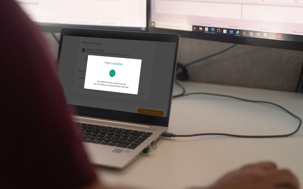 Warmtepomp Planning Tool op laptop