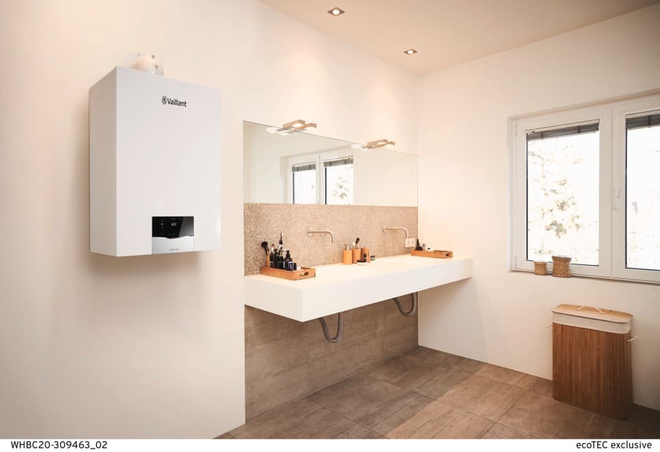 Cv-ketel in badkamer