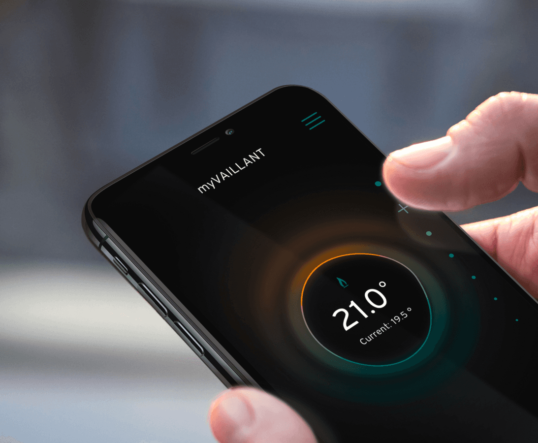 Bediening op afstand met de gratis myVaillant app.